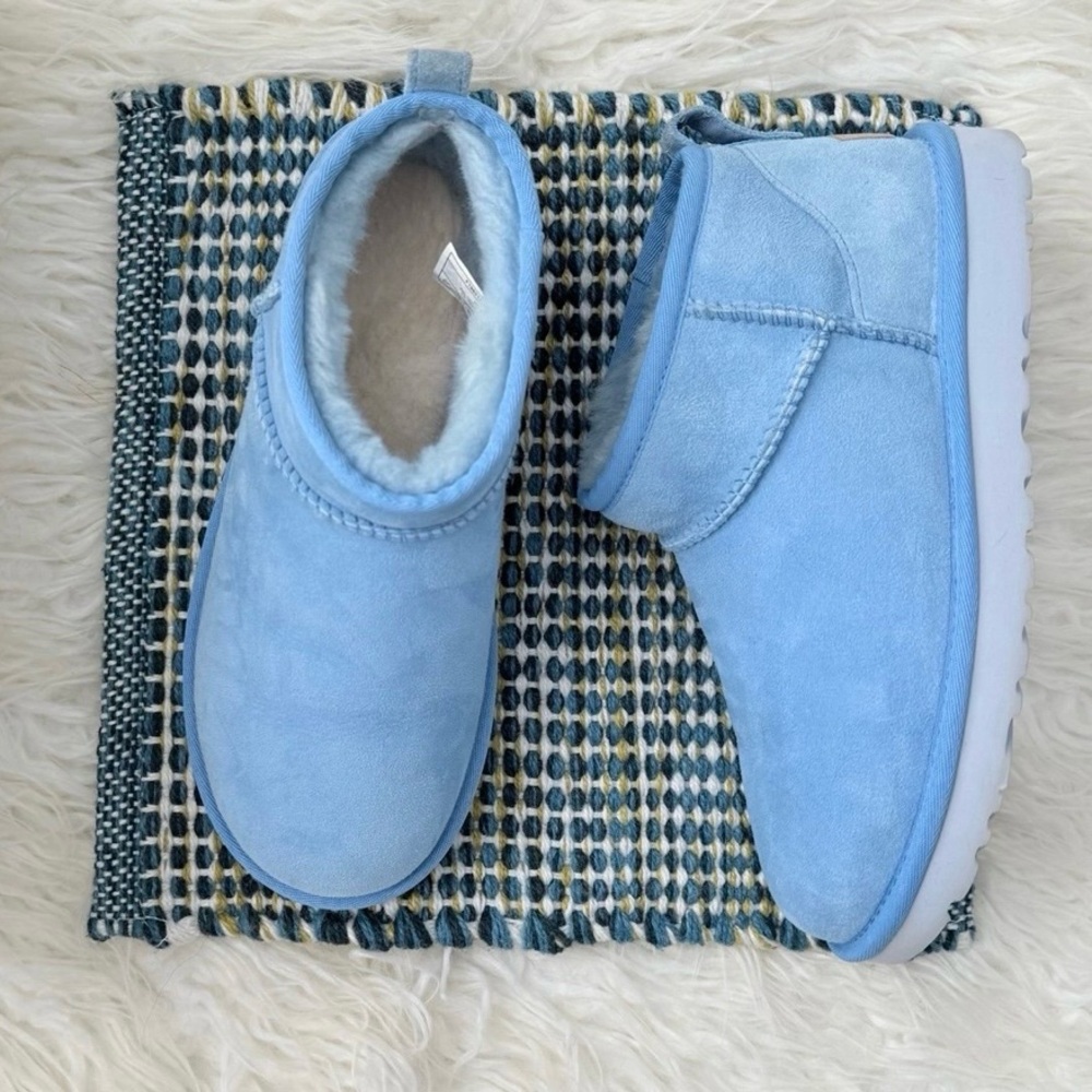 UGG Classic Ultra Mini Blue, Size 8